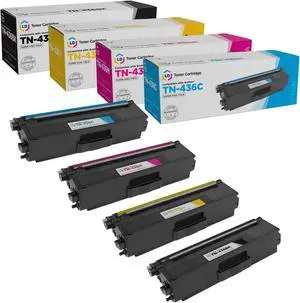 LD Products Compatible Toner Cartridge Replacements for Brother TN-436 TN436 TN433 TN431 Super High Yield (1 Black, 1 Cyan, 1 Magenta, 1 Yellow, 4-Pack) HL-L8360CDW, HL-L8360CDWT, HL-L9310CDW