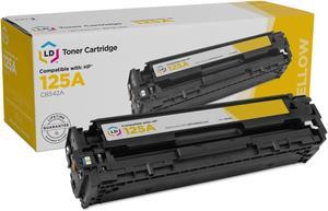 LD Products Remanufactured Toner Cartridge Replacement for HP 125A CB542A (Yellow)