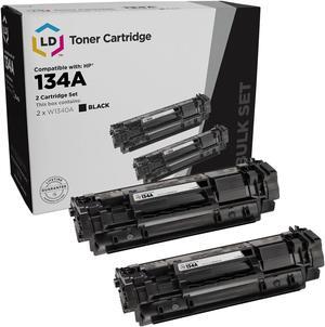 LD Products Compatible Toner Cartridge Replacements for HP 134A Black / HP W1340A Standard Yield (Black, 2-Pack)