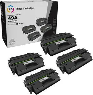 LD Products Compatible Toner Cartridge Replacement for HP 49A Q5949A (Black, 4-Pack)