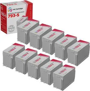 LD Products Compatible Ink Cartridge Replacement for Pitney Bowes 793-5 (Fluorescent Red, 10-Pack)
