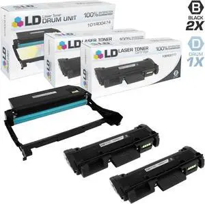 LD Compatible Toner Cartridge & Drum Unit Replacements for Xerox Phaser 3260 & WorkCentre 3200 Series (2 Toners, 1 Drum, 3-Pack)