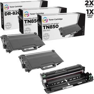 LD Products Compatible Toner & Drum Cartridge Replacements for Brother TN850 & DR820 (2 Toners, 1 Drum 3-Packs) for use in DCP-L6600DW, HL-L6200DW, HL-L6200DWT, HL-L6250 DN, HL-L6250DW & HL-L6300 DWT