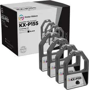 LD Products Compatible Printer Ribbon Cartridge Replacement for Panasonic KX-P155 (Black, 4-Pack)