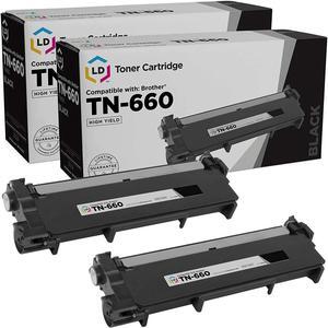 LD Products Compatible Replacement Laser Toner Cartridge for Brother TN660 (2-Pack, Black) L2700DW MFC-2705DW