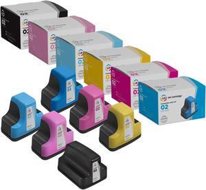 LD Products Replacements for HP 02 Ink Cartridges (Black, Cyan, Magenta, Yellow, Light Cyan, Light Magenta, 6-Pack) for use in PhotoSmart C5180 C6180 C6280 C7250 C7280 C8180