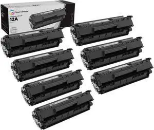 LD Products Compatible Replacement for HP 12A Black Toner Cartridge 7-Pack