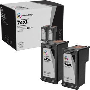 LD Products Remanufactured Ink Cartridge Replacement for HP 74XL CB336WN High Yield (Black, 2-Pack)