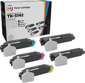 LD Compatible Toner Cartridge Replacement for Kyocera TK-5142 (2 Black, 1 Cyan, 1 Magenta, 1 Yellow, 5-Pack)