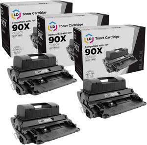 LD Products Compatible Toner Cartridge Replacements for HP 90X 90 X CE390X High Yield (Black, 3-Pack)