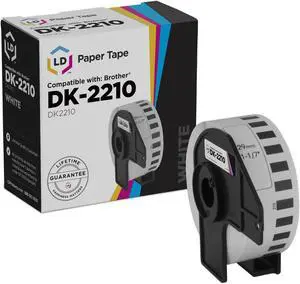 LD Products Compatible Continuous Label Replacement for Brother DK-2210 - 1.1 in x 100 ft (White, Single Roll)