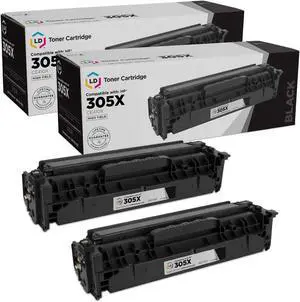 LD Products Compatible Toner Cartridge Replacement for HP 305X CE410X High Yield (Black, 2-Pack) for use in LaserJet Pro: 300 Color MFP M375nw, 400 Color M451dn, 400 Color M451dw, 400 Color MFP M451nw