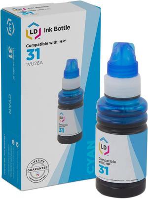 LD Products Compatible Ink Bottle Replacement for HP 31 1VU26AN (Cyan)