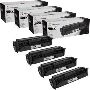LD Products Toner Cartridge Replacement for HP 305X CE410X High Yield (Black, 4-Pack) HP305A