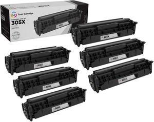 LD Products Toner Cartridge Replacement forHP 305A CE410A (Black, 6-Pack) HP305A