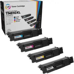 LD Products Compatible Toner Cartridge for Brother TN810XL High Yield Toner Set of 4 (BK, C, M, Y) for use in Printers HL-L9410CDN HL-L9430CDN HL-L9470CDN HL-EX470W