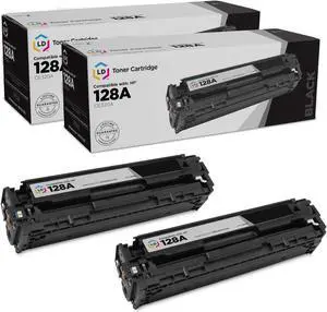 LD © Remanufactured Replacements for HP CE320A / 128A Set of 2 Black Toner Cartridges LD © Remanufactured Replacements for HP CE320A / 128A Set of 2 Black Toner Cartridges