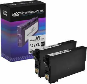 Speedy Ink Cartridge Replacement for Epson 822XL / T822XL120 High Yield Black Ink Cartridge 2-PACK for WorkForce Pro WF-3820, WF-4820, WF-4830, WF-4834