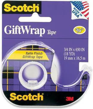 Scotch Giftwrap Tape .75x650 15 Pack Of 12 Scotch Giftwrap Tape .75x650 15 Pack Of 12