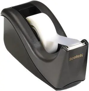 3M C60BK Value Desktop Tape Dispenser  1 in.core  Two-Tone Black