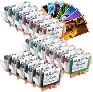 LD Canon Compatible CLI8 20 Pack: 5 BK (CLI8BK),3 Cyan (CLI8C),3 Magenta (CLI8M),3 Yellow (CLI8Y),2 Photo Cyan (CLI8PC),2 Photo Magenta (CLI8PM), & 1 Red (CLI8R)/1 Green (CLI8G)/FREE 4X6 Photo Paper LD Canon Compatible CLI8 20 Pack: 5 BK (CLI8BK),3 Cyan (CLI8C),3 Magenta (CLI8M),3 Yellow (CLI8Y),2 Photo Cyan (CLI8PC),2 Photo Magenta (CLI8PM), & 1 Red (CLI8R)/1 Green (CLI8G)/FREE 4X6 Photo Paper