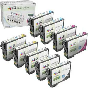 LD Epson Bulk Set of 9 HY T200XL / T200 Ink Cartridges - 3 Blk T200XL120 & 2: Cyan T200XL220, Magenta T200XL320 & Yellow T200XL420 for the Expression XP-200, 300, 310, 400, 410 & WF-2520, 2530, 2540 LD Epson Bulk Set of 9 HY T200XL / T200 Ink Cartridges - 3 Blk T200XL120 & 2: Cyan T200XL220, Magenta T200XL320 & Yellow T200XL420 for the Expression XP-200, 300, 310, 400, 410 & WF-2520, 2530, 2540