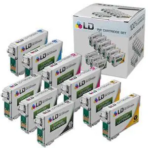 LD © Remanufactured Set of 9 Ink Cartridges for Epson 125: 3 Black & 2 each of Cyan, Magenta, Yellow LD © Remanufactured Set of 9 Ink Cartridges for Epson 125: 3 Black & 2 each of Cyan, Magenta, Yellow