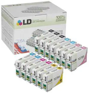 LD © Remanufactured Set of 13 Ink Cartridges for Epson 78: 3 Black & 2 each of Cyan, Magenta, Yellow, Light Cyan, Light Magenta LD © Remanufactured Set of 13 Ink Cartridges for Epson 78: 3 Black & 2 each of Cyan, Magenta, Yellow, Light Cyan, Light Magenta