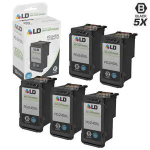 LD © Remanufactured Replacements for Canon PG-245XL / 8278B001AA 5PK HY Black Ink Cartridges for use in Canon PIXMA iP2820, MG2420, MG2520, MG2920, MG2922, MG2924, & MX492 Printers LD © Remanufactured Replacements for Canon PG-245XL / 8278B001AA 5PK HY Black Ink Cartridges for use in Canon PIXMA iP2820, MG2420, MG2520, MG2920, MG2922, MG2924, & MX492 Printers