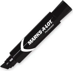 Marks-A-Lot Jumbo Desk Style Permanent Marker Chisel Tip Black 24148