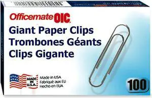 Officemate Steel Paper Clip, Large Large Silver  Steel  99914