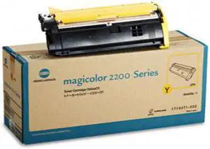 Original Konica Minolta MagiColor 2200 Series 1710471-002 Yellow Toner, (6,000 Pages)