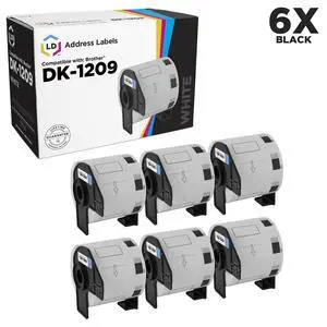 LD Compatible Address Label Roll Replacement for Brother DK-1209 1.1 in x 2.4 in (800 Labels, 6-Pack) LD Compatible Address Label Roll Replacement for Brother DK-1209 1.1 in x 2.4 in (800 Labels, 6-Pack)