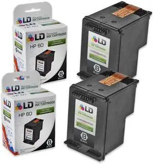 LD © Remanufactured Replacement Ink Cartridges for Hewlett Packard CC640WN (HP 60) Black (2 Pack) LD © Remanufactured Replacement Ink Cartridges for Hewlett Packard CC640WN (HP 60) Black (2 Pack)