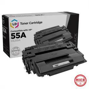LD © (MICR Toner) Remanufactured Replacement Laser Toner Cartridge for Hewlett Packard CE255A (HP 55A) Black LD © (MICR Toner) Remanufactured Replacement Laser Toner Cartridge for Hewlett Packard CE255A (HP 55A) Black