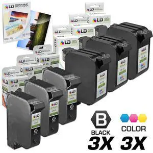 LD © Remanufactured Replacement Ink Cartridges for HP 45/78 Combo Set - 3 Remanufactured HP 45/51645A and 3 Reman HP 78/ C6578DN + Free 20 Pack of LD Brand 4x6 Photo Paper LD © Remanufactured Replacement Ink Cartridges for HP 45/78 Combo Set - 3 Remanufactured HP 45/51645A and 3 Reman HP 78/ C6578DN + Free 20 Pack of LD Brand 4x6 Photo Paper