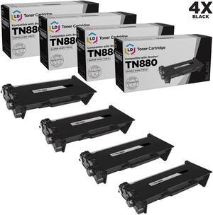 LD Products Compatible Toner Cartridge Replacement for Brother TN880 Super High Yield (Black, 4-Packs) for use in DCP-L6600DW HL-L6200DW HL-L6200DWT HL-L6250DN HL-L6250DW HL-L6300DWT & HL-L6300DW
