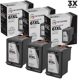 LD © Remanufactured Replacement Ink Cartridges for Hewlett Packard CH561WN (HP 61) Black (3 pack) LD © Remanufactured Replacement Ink Cartridges for Hewlett Packard CH561WN (HP 61) Black (3 pack)