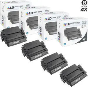 LD © Compatible Replacements for HP 51X (Q7551X) Set of 4 High Yield Black Toner Cartridges for LaserJet M3027 MFP, M3027x MFP, M3035 MFP, m3035xs MFP, P3005, P3005d, P3005dn, P3005n and P3005x LD © Compatible Replacements for HP 51X (Q7551X) Set of 4 High Yield Black Toner Cartridges for LaserJet M3027 MFP, M3027x MFP, M3035 MFP, m3035xs MFP, P3005, P3005d, P3005dn, P3005n and P3005x