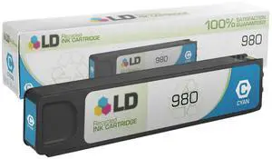 LD Remanufactured Replacement for Hewlett Packard D8J10A (HP 980) Set of 2 Black Ink Cartridges for use in OfficeJet Enterprise Color Flow MFP X585z, MFP X585dn, MFP X585f, X555dn, and X555xh Printers LD Remanufactured Replacement for Hewlett Packard D8J10A (HP 980) Set of 2 Black Ink Cartridges for use in OfficeJet Enterprise Color Flow MFP X585z, MFP X585dn, MFP X585f, X555dn, and X555xh Printers