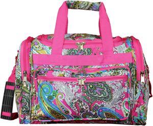 World Traveler 19-inch Carry-On Shoulder Duffel Bag - Pink Multi Paisley