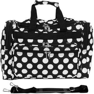 World Traveler 16-inch Carry-On Duffel Bag - Black White Dot II