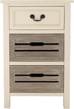Urban Designs Cape Cod Two-Tone 3-Drawer Storage Chest Night Stand