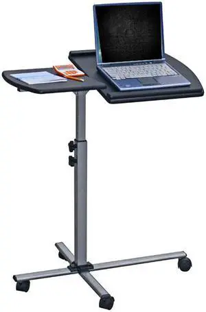 Adjustable Mobile Rolling Laptop Notebook Computer Cart - Graphite