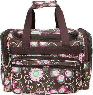 World Traveler Value Series Daisy 19-Inch Carry-On Duffel Bag - Brown Daisy