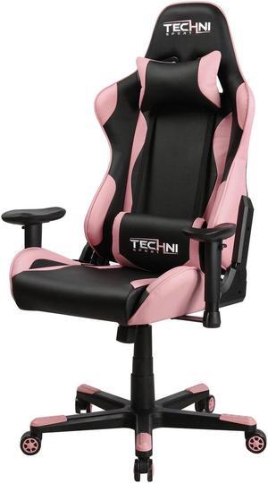 Urban Designs Ergonomic High Back Racer Style PC Gaming Chair - Pink
