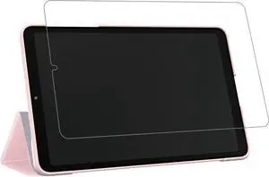 Verizon Folio Case & Tempered Glass Screen Protector Bundle for Galaxy Tab A 8.4 - Pink