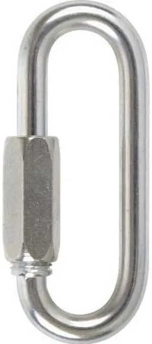 Carabiner, Steel, 3 In. L, Screw Lock