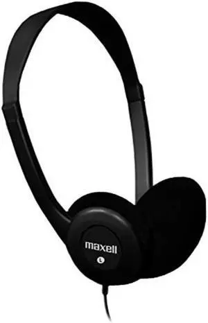 Maxell 190319 Stereo Headphone, Black (Packaging May Vary)