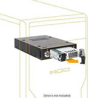 IcY DOcK Rugged 2.5 SATA HDD & SSD Hot Swap Mobile Rack for 3.5 Drive Bay - ToughArmor MB991SK-B